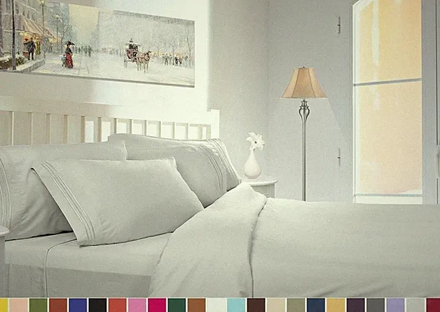 1800 COLLECTION DEEP POCKET 4 PIECE BED SHEET SET 26 COLORS ALL SIZES AVAILABLE