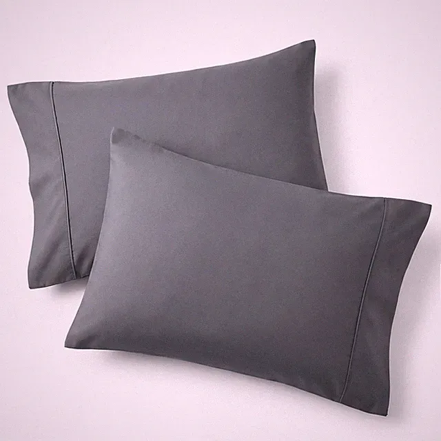 Bedsure Pillow Cases Queen Set of 2 - Dark (20" x 30"), 01 - Grey