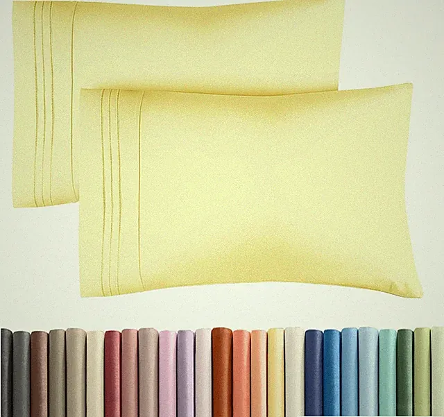 Queen Pillow Cases Set of 2 - Ultra Soft Hotel Quality Pillowcase Covers - Comfy