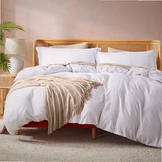 White King Duvet Cover Set 3-Piece | Soft Microfiber | Button Closure | 104x90